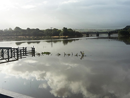 River Towy in Carmarthen after winter storm